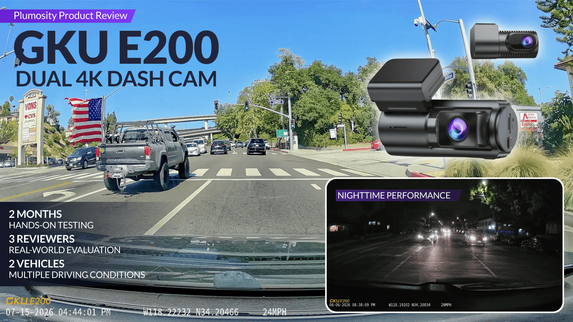 GKU E200 Dual 4K Dash Cam Review