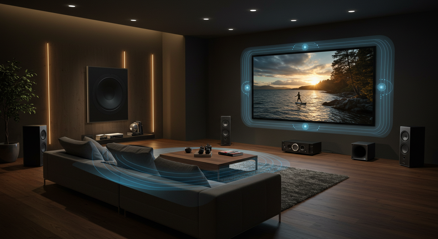 A high-quality 7.1 surround sound configuration