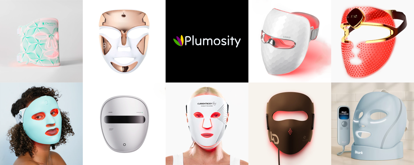 LED face masks compared in Plumosity's buying guide