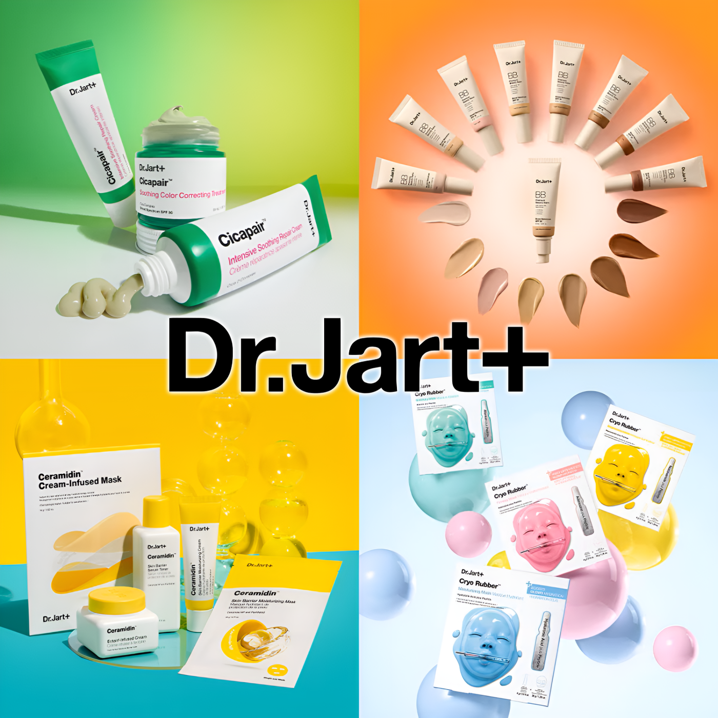 Selection of Dr.Jart+'s bestselling skincare collections