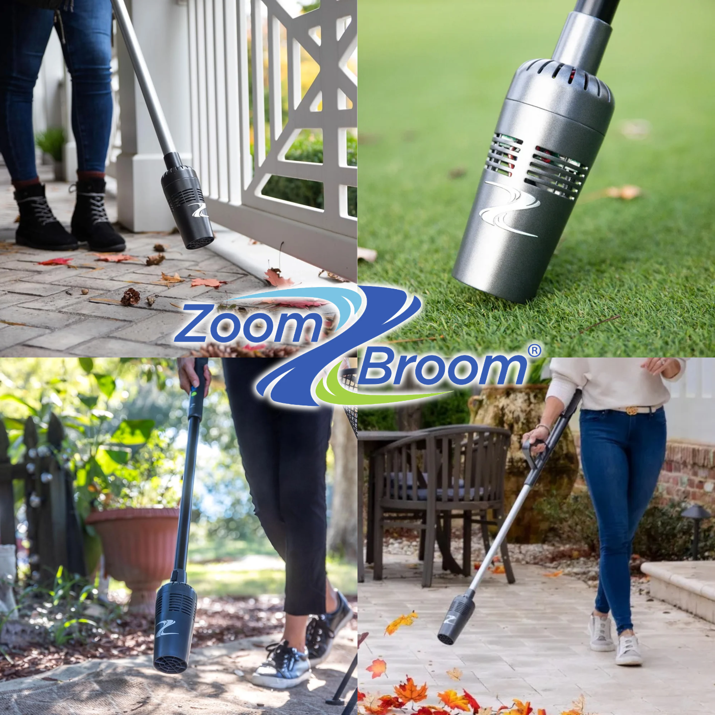 Air broom used for outdoor cleanup around the home