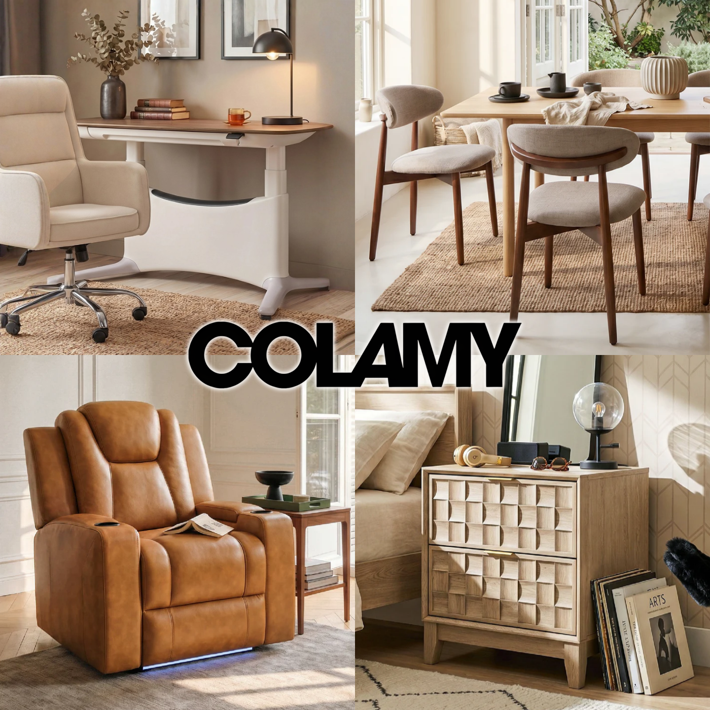 Selection of COLAMY home and office furniture
