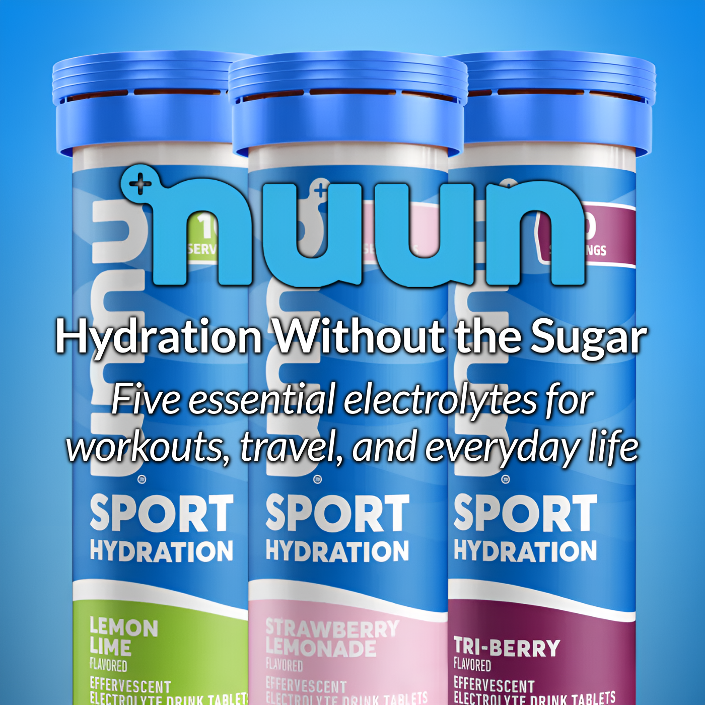 Nuun electrolyte tablets for hydration