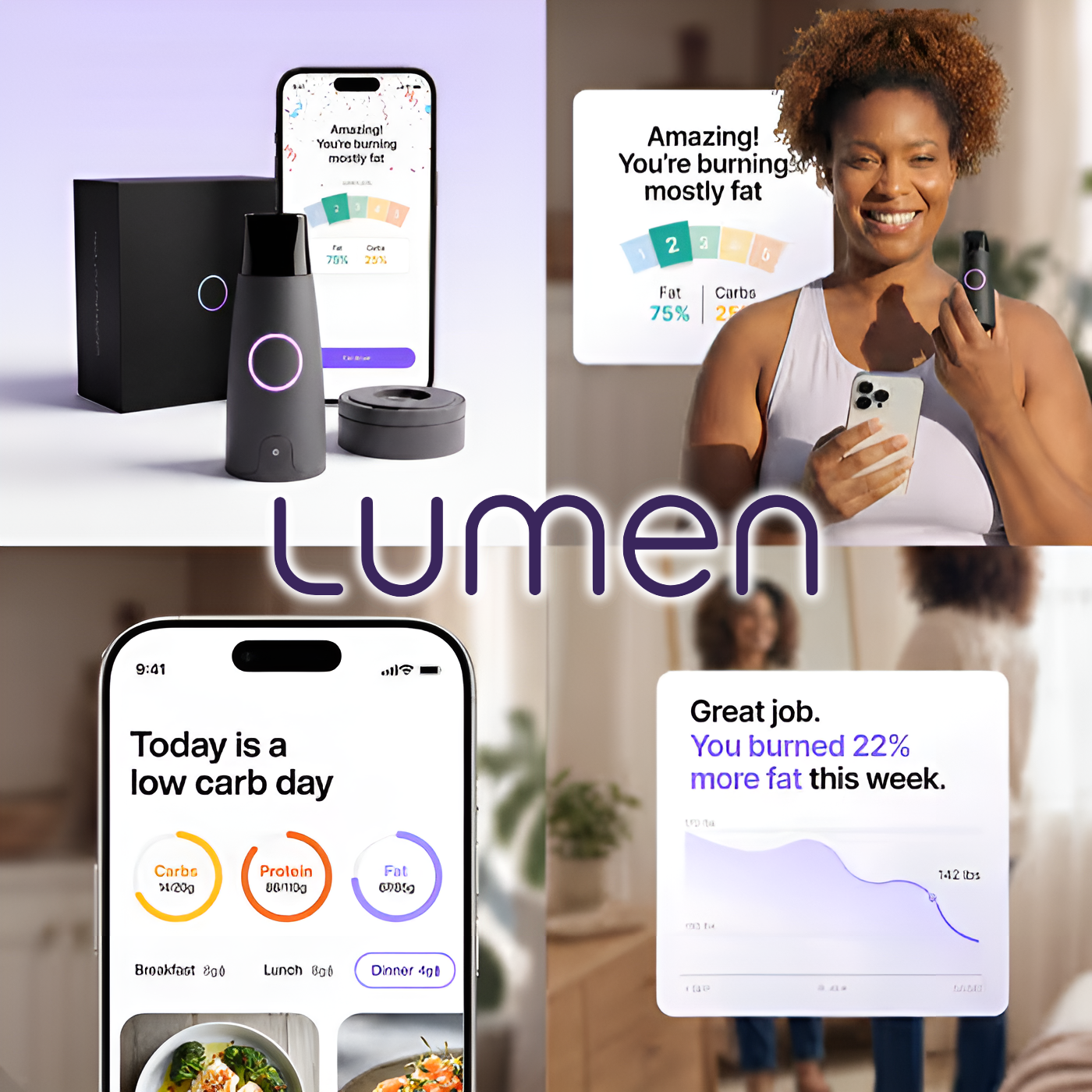 Lumen metabolism tracker and mobile app