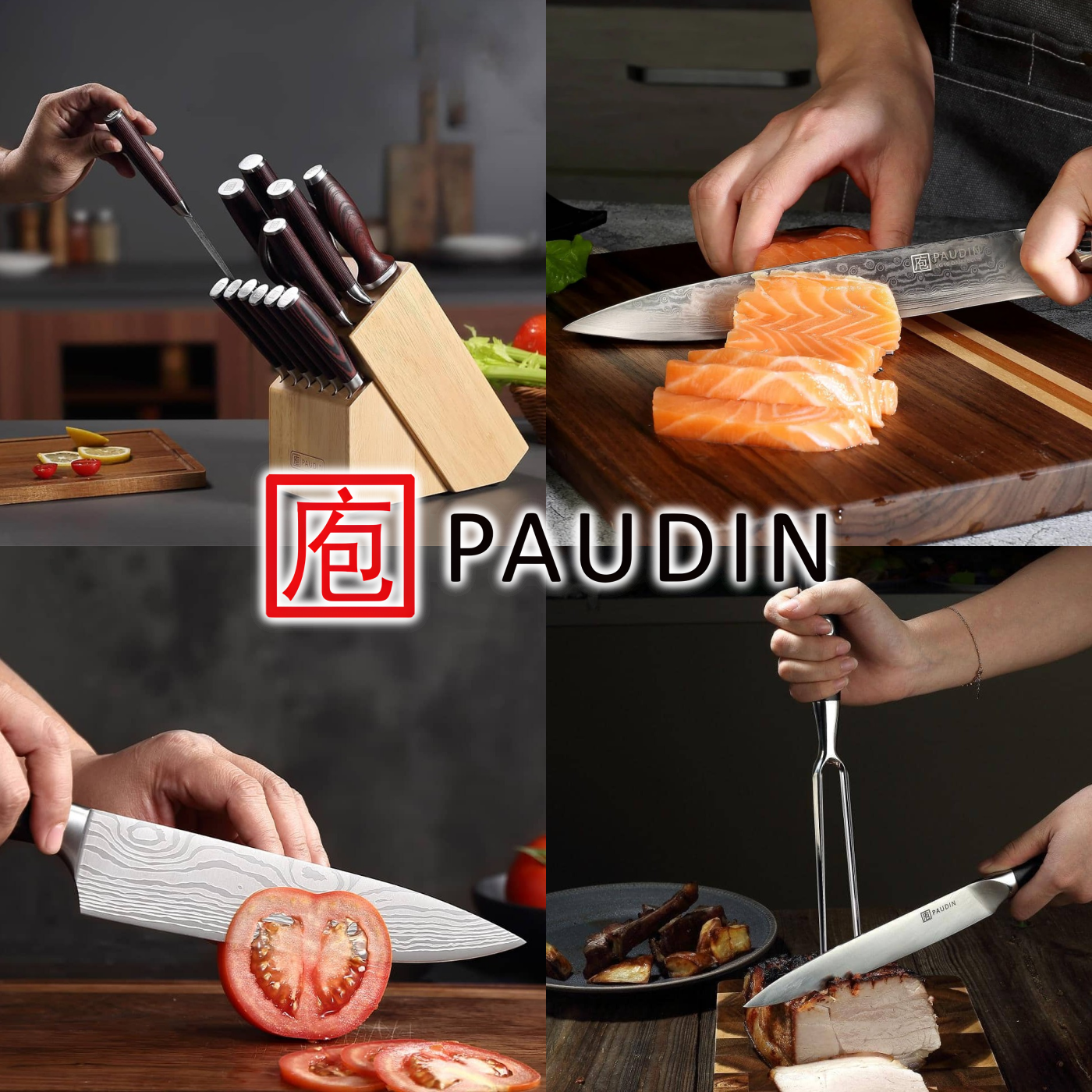 Paudin chef's knives, knife sets, and carving tools