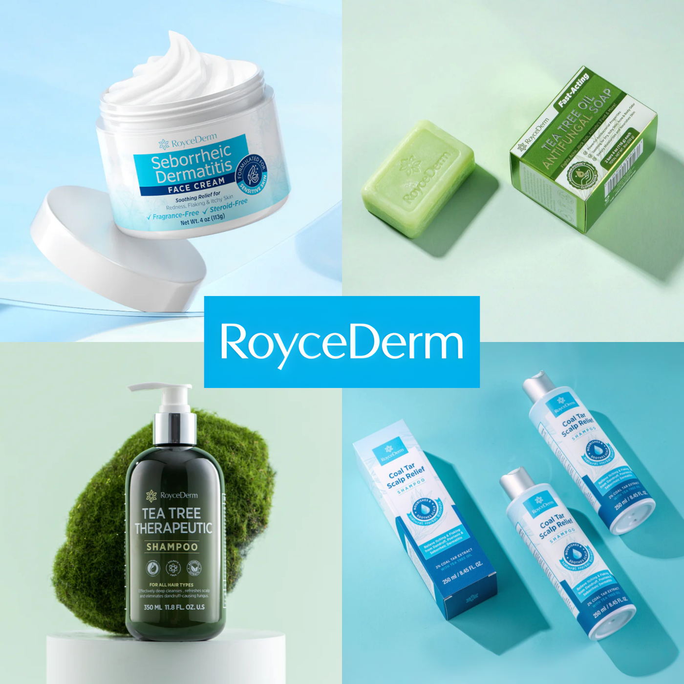 RoyceDerm scalp and skin care products