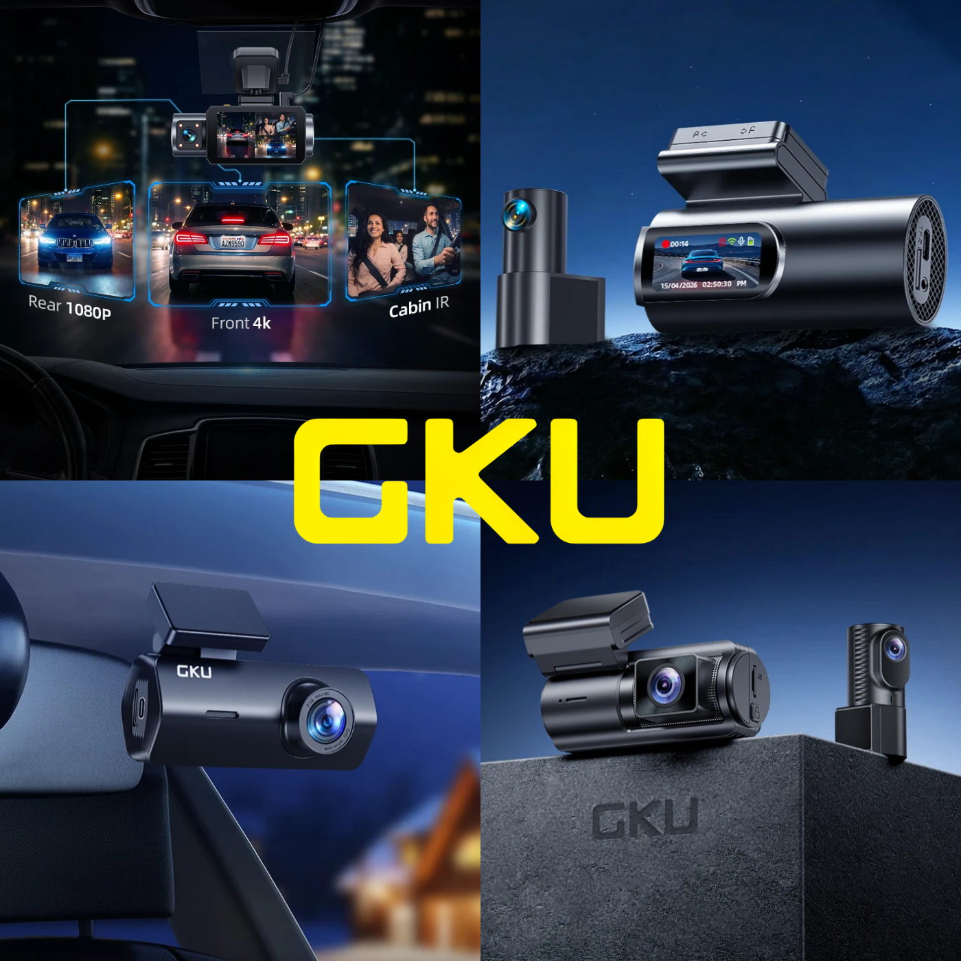 GKU dash cam multi-channel lineup